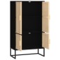 vidaXL Highboard Schwarz 70x35x125 cm Holzwerkstoff vidaXL Highboard Schwarz 70x35x125 cm Holzwerkstoff