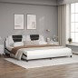 vidaXL Bett mit Matratze Weiß und Schwarz 200x200 cm Kunstleder vidaXL Bett mit Matratze Weiß und Schwarz 200x200 cm Kunstleder