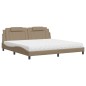 vidaXL Bett mit Matratze Cappuccino-Braun 200x200 cm Kunstleder vidaXL Bett mit Matratze Cappuccino-Braun 200x200 cm Kunstleder