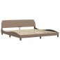 vidaXL Bett mit Matratze Cappuccino-Braun 200x200 cm Kunstleder vidaXL Bett mit Matratze Cappuccino-Braun 200x200 cm Kunstleder
