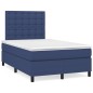 vidaXL Boxspringbett mit Matratze & LED Blau 120x190 cm Stoff vidaXL Boxspringbett mit Matratze & LED Blau 120x190 cm Stoff