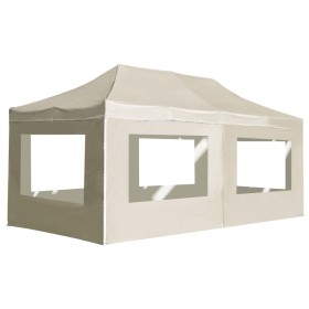 vidaXL Profi-Partyzelt Faltbar mit Wänden Aluminium 6×3m Creme