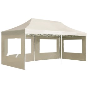 vidaXL Profi-Partyzelt Faltbar mit Wänden Aluminium 6×3m Creme