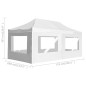 vidaXL Profi-Partyzelt Faltbar mit Wänden Aluminium 6×3m Weiß vidaXL Profi-Partyzelt Faltbar mit Wänden Aluminium 6×3m Weiß