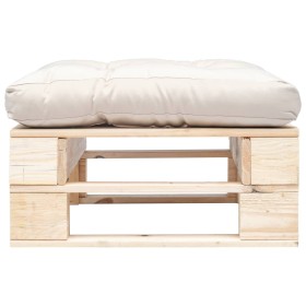 vidaXL Garten-Palettenhocker mit Kissen Holz Natur