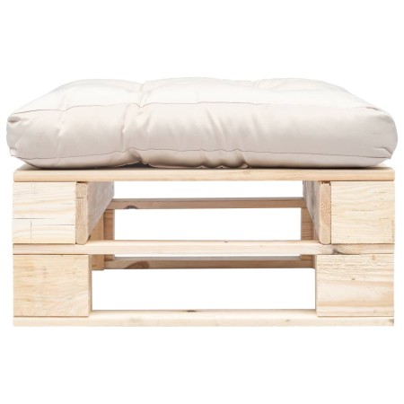vidaXL Garten-Palettenhocker mit Kissen Holz Natur