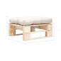 vidaXL Garten-Palettenhocker mit Kissen Holz Natur vidaXL Garten-Palettenhocker mit Kissen Holz Natur