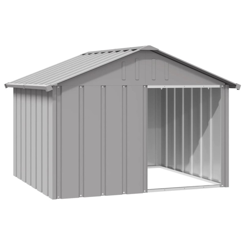 vidaXL Hundehütte Grau 116,5x103x81,5 cm Verzinkter Stahl vidaXL Hundehütte Grau 116,5x103x81,5 cm Verzinkter Stahl