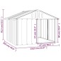 vidaXL Hundehütte Grau 116,5x103x81,5 cm Verzinkter Stahl vidaXL Hundehütte Grau 116,5x103x81,5 cm Verzinkter Stahl