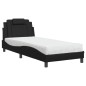 vidaXL Bett mit Matratze Schwarz 90x190 cm Kunstleder vidaXL Bett mit Matratze Schwarz 90x190 cm Kunstleder