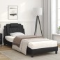 vidaXL Bett mit Matratze Schwarz 90x190 cm Kunstleder vidaXL Bett mit Matratze Schwarz 90x190 cm Kunstleder