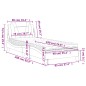 vidaXL Bett mit Matratze Schwarz 90x190 cm Kunstleder vidaXL Bett mit Matratze Schwarz 90x190 cm Kunstleder