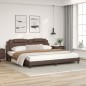 vidaXL Bett mit Matratze Braun 200x200 cm Kunstleder
