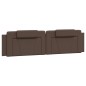 vidaXL Bett mit Matratze Braun 200x200 cm Kunstleder