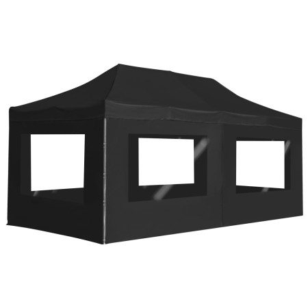 vidaXL Profi-Partyzelt Faltbar mit Wänden Aluminium 6×3m Anthrazit