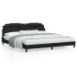 vidaXL Bett mit Matratze Schwarz 200x200 cm Kunstleder vidaXL Bett mit Matratze Schwarz 200x200 cm Kunstleder