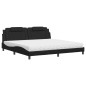 vidaXL Bett mit Matratze Schwarz 200x200 cm Kunstleder vidaXL Bett mit Matratze Schwarz 200x200 cm Kunstleder
