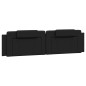 vidaXL Bett mit Matratze Schwarz 200x200 cm Kunstleder vidaXL Bett mit Matratze Schwarz 200x200 cm Kunstleder