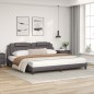 vidaXL Bett mit Matratze Grau 200x200 cm Kunstleder vidaXL Bett mit Matratze Grau 200x200 cm Kunstleder
