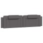 vidaXL Bett mit Matratze Grau 200x200 cm Kunstleder vidaXL Bett mit Matratze Grau 200x200 cm Kunstleder