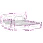 vidaXL Bett mit Matratze Grau 200x200 cm Kunstleder vidaXL Bett mit Matratze Grau 200x200 cm Kunstleder