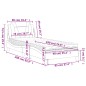vidaXL Bett mit Matratze Grau 90x190 cm Kunstleder vidaXL Bett mit Matratze Grau 90x190 cm Kunstleder