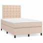 vidaXL Boxspringbett mit Matratze & LED Cappuccino-Braun 120x190 cm vidaXL Boxspringbett mit Matratze & LED Cappuccino-Braun 120x190 cm