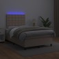 vidaXL Boxspringbett mit Matratze & LED Cappuccino-Braun 120x190 cm vidaXL Boxspringbett mit Matratze & LED Cappuccino-Braun 120x190 cm