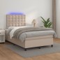 vidaXL Boxspringbett mit Matratze & LED Cappuccino-Braun 120x190 cm vidaXL Boxspringbett mit Matratze & LED Cappuccino-Braun 120x190 cm