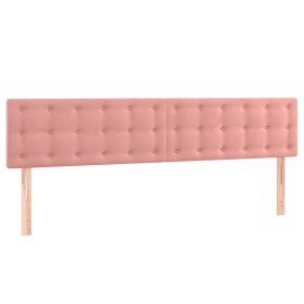 vidaXL Kopfteile 2 Stk. Rosa 90x5x78/88 cm Samt