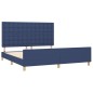 vidaXL Bettgestell mit Kopfteil Blau 180x200 cm Stoff vidaXL Bettgestell mit Kopfteil Blau 180x200 cm Stoff