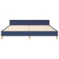 vidaXL Bettgestell mit Kopfteil Blau 180x200 cm Stoff vidaXL Bettgestell mit Kopfteil Blau 180x200 cm Stoff