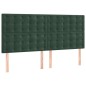 vidaXL Bettgestell mit Kopfteil Dunkelgrün 180x200 cm Samt vidaXL Bettgestell mit Kopfteil Dunkelgrün 180x200 cm Samt
