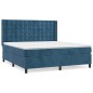 vidaXL Boxspringbett mit Matratze Dunkelblau 180x200 cm Samt vidaXL Boxspringbett mit Matratze Dunkelblau 180x200 cm Samt