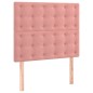 vidaXL Boxspringbett mit Matratze & LED Rosa 90x200 cm Samt vidaXL Boxspringbett mit Matratze & LED Rosa 90x200 cm Samt