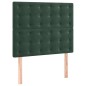 vidaXL Boxspringbett mit Matratze & LED Dunkelgrün 90x190 cm Samt vidaXL Boxspringbett mit Matratze & LED Dunkelgrün 90x190 cm Samt