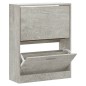 vidaXL Schuhschrank Betongrau 63x24x81 cm Holzwerkstoff vidaXL Schuhschrank Betongrau 63x24x81 cm Holzwerkstoff