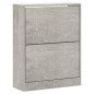 vidaXL Schuhschrank Betongrau 63x24x81 cm Holzwerkstoff vidaXL Schuhschrank Betongrau 63x24x81 cm Holzwerkstoff