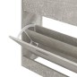 vidaXL Schuhschrank Betongrau 63x24x81 cm Holzwerkstoff vidaXL Schuhschrank Betongrau 63x24x81 cm Holzwerkstoff