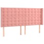 vidaXL Boxspringbett mit Matratze & LED Rosa 180x200 cm Samt vidaXL Boxspringbett mit Matratze & LED Rosa 180x200 cm Samt