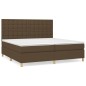 vidaXL Boxspringbett mit Matratze Dunkelbraun 200x200 cm Stoff vidaXL Boxspringbett mit Matratze Dunkelbraun 200x200 cm Stoff
