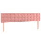vidaXL Boxspringbett mit Matratze Rosa 180x200 cm Samt vidaXL Boxspringbett mit Matratze Rosa 180x200 cm Samt