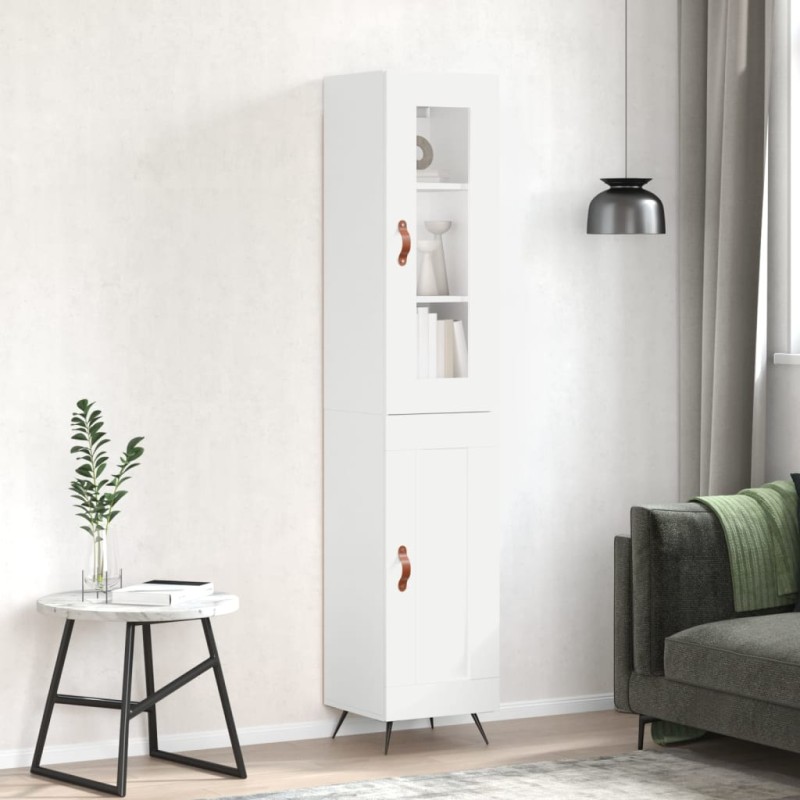 Highboard Weiß 34,5x34x180 cm Holzwerkstoff Highboard Weiß 34,5x34x180 cm Holzwerkstoff