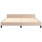 vidaXL Bettgestell mit Kopfteil Cappuccino-Braun 160x200 cm Kunstleder vidaXL Bettgestell mit Kopfteil Cappuccino-Braun 160x200 cm Kunstleder