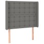 vidaXL Boxspringbett mit Matratze & LED Dunkelgrau 90x200 cm Stoff vidaXL Boxspringbett mit Matratze & LED Dunkelgrau 90x200 cm Stoff