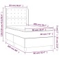 vidaXL Boxspringbett mit Matratze & LED Dunkelgrau 90x200 cm Stoff vidaXL Boxspringbett mit Matratze & LED Dunkelgrau 90x200 cm Stoff