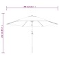 vidaXL Sonnenschirm mit Metall-Mast 300 cm Taupe vidaXL Sonnenschirm mit Metall-Mast 300 cm Taupe