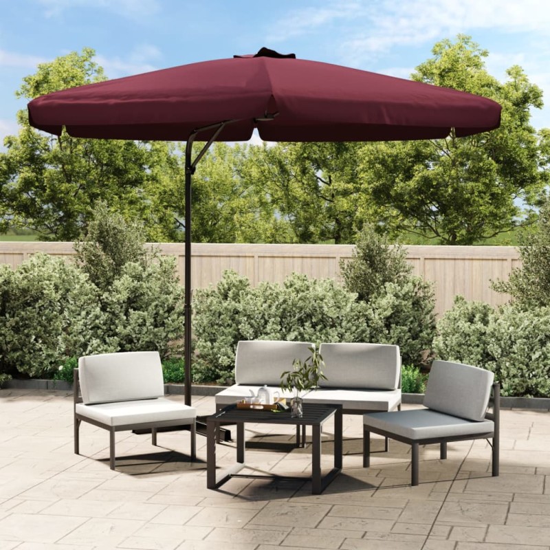 vidaXL Sonnenschirm mit Stahlmast 300 cm Bordeauxrot vidaXL Sonnenschirm mit Stahlmast 300 cm Bordeauxrot
