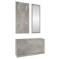 vidaXL 3-tlg. Flurmöbel-Set Betongrau Holzwerkstoff vidaXL 3-tlg. Flurmöbel-Set Betongrau Holzwerkstoff
