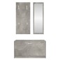 vidaXL 3-tlg. Flurmöbel-Set Betongrau Holzwerkstoff vidaXL 3-tlg. Flurmöbel-Set Betongrau Holzwerkstoff